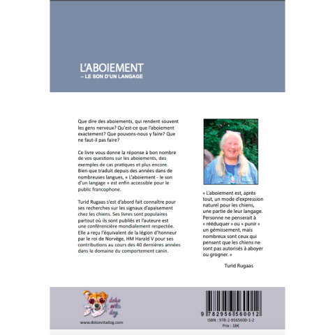 L'aboiement, le son d'un langage - Turid Rugaas - 4eme couverture